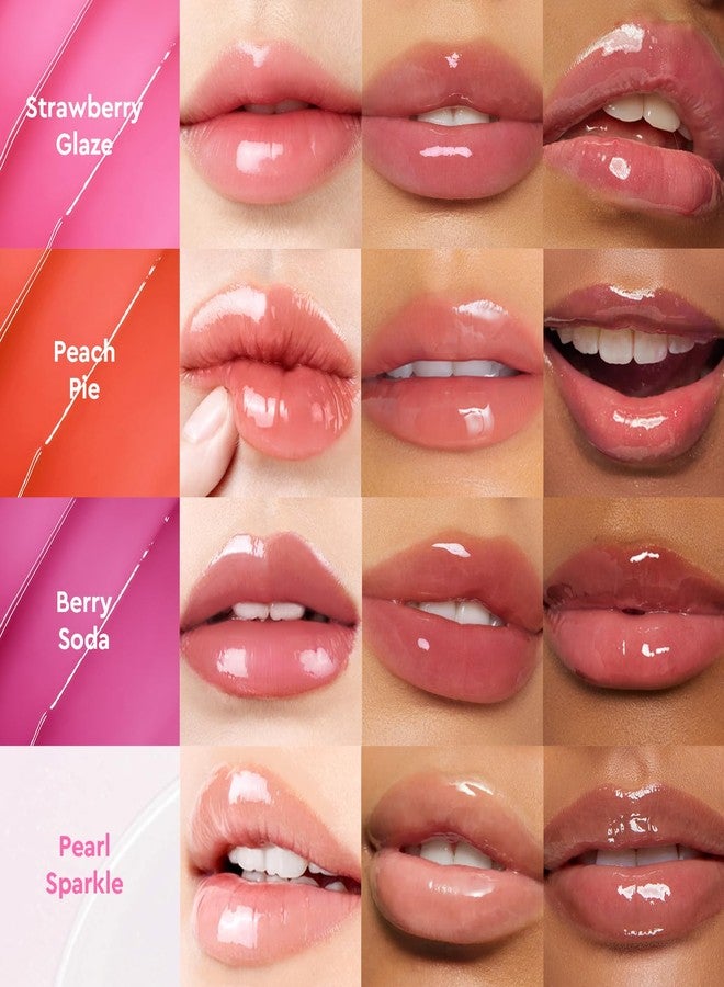 Glad2Glow 3-in-1 Brightening Lip Serum, Tinted Lip Balm with VC-IP & Vitamin E, Lightweight Non-Sticky Lip Gloss with Matching Charm (03 Berry - Image 4