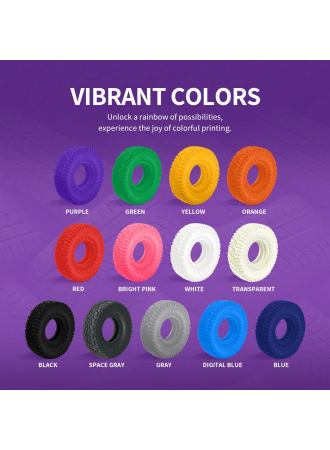 OVERTURE خيوط OVERTURE TPU بقطر 1.75 مم، لفة TPU مرنة، 95A خيوط طابعة ثلاثية الأبعاد، بكرة 1 كجم (2.2 رطل)، دقة الأبعاد +/- 0.02 مم (TPU رمادي) - Image 4