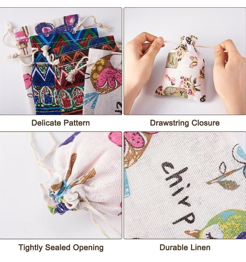 VRB Dec Tm 10Pcs Potli/Potli Bags For Return Gifting/Gifts,Small Gift Bags/Jute Potli Bags/Pouch For Gifting,Gift Bags, Diwali Return Gift, Women Handbag Shagun Pouch, Candy Bags (Color 10),Multicolor - Image 5