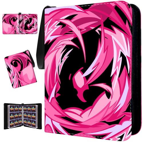 FARICHE Trading Card Binder for TCG Cards, 9-Pocket Portable Card Collector Ablum Holder Book Fits 900 Cards with 50 Removable Sleeve, Waterproof Card Binder Display Storage Carrying Cases for TCG-Purple - Image 1