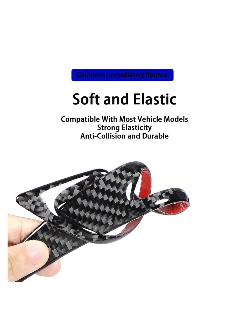 واقي حواف من ألياف الكربون ضد الخدوش - شريط ذاتي اللصق لحماية الشفة والعوازل، 2 قطعة من المطاط لتركيب بدون فقدان وحماية من التصادم. - Image 3