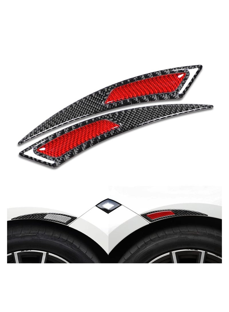 واقي حواف من ألياف الكربون ضد الخدوش - شريط ذاتي اللصق لحماية الشفة والعوازل، 2 قطعة من المطاط لتركيب بدون فقدان وحماية من التصادم. - Image 1