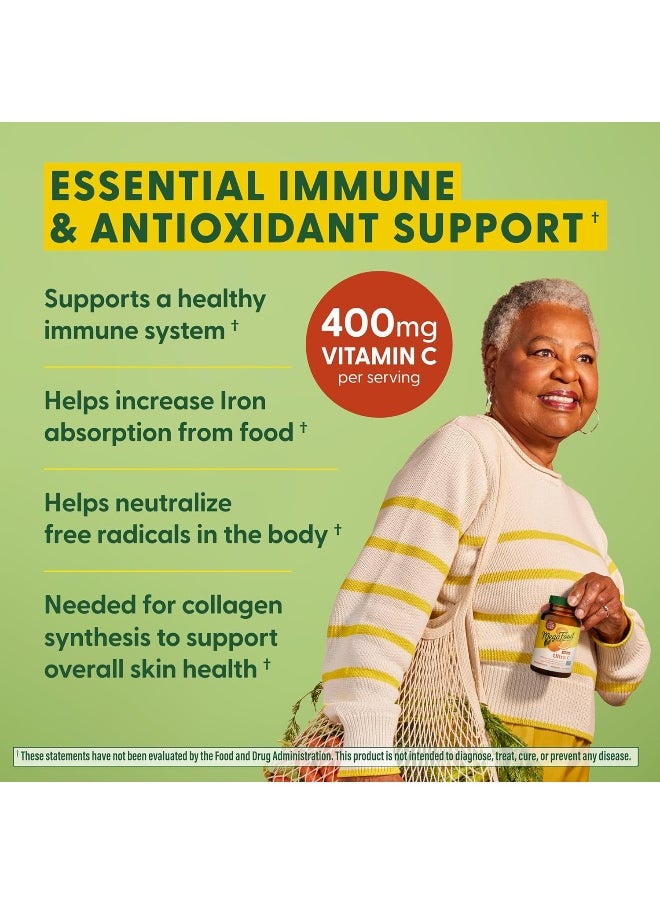 MegaFood Ultra C 400 Mg, Vegan Immune Support Supplement, Vitamin C, Broccoli, Carrot, Cranberry, Brown Rice, Gluten-Free, Kosher, 60 Tabs 60 Serv  - Image 4