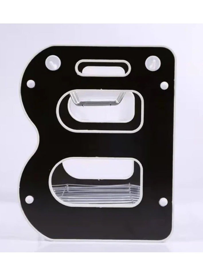 DubaiGallery B Design 2 Layer Dish Drying Stand Dish Rack with Drain Tray Bowl Storage Rack Plate Organizer Utensil Holder Dish Driner for Kitchen Countertop (B) - Image 4