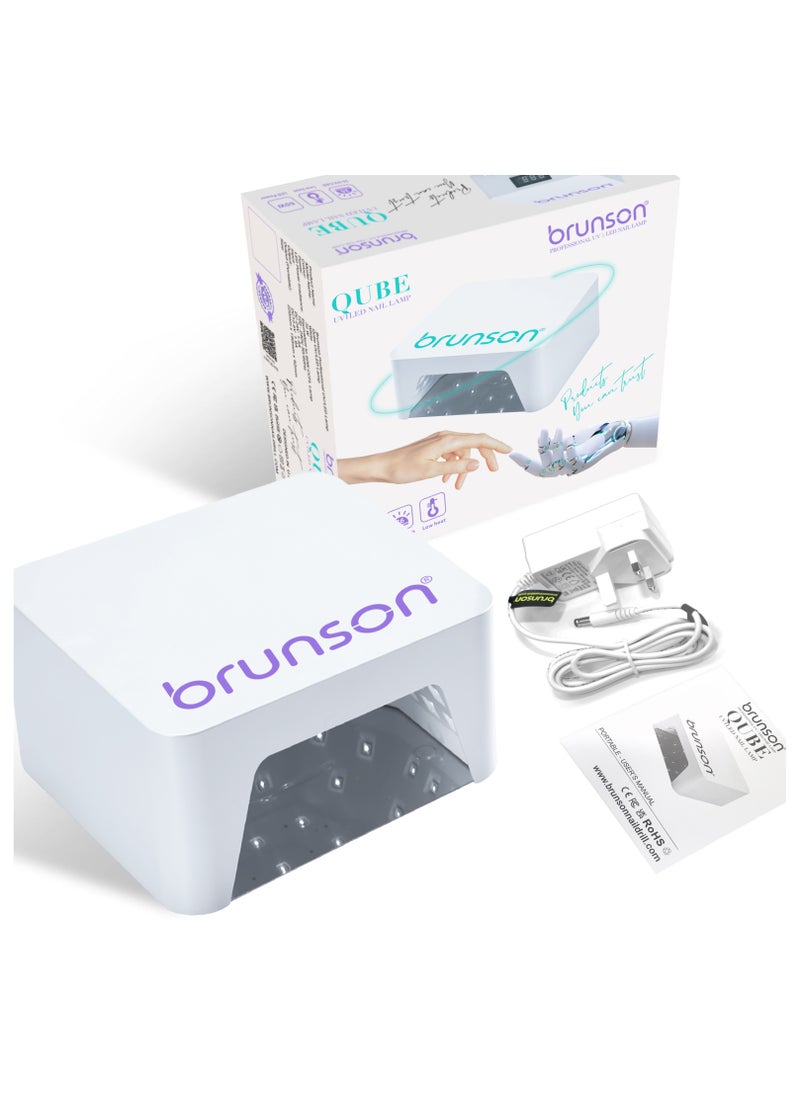 brunson UV Light for Gel Nail Polish Cordless LED Nail Lamp – Brunson Qube 60W UV-LED Nail Dryer, Rechargeable LED Nail Light with 36 Beads, Portable Gel UV LED Nail Lamp with 4 Timer Settings and LCD Display  - Image 2