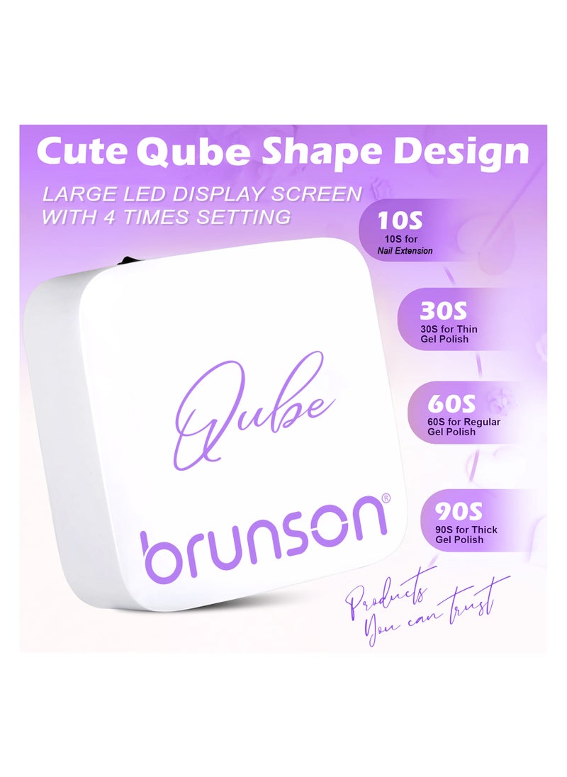 brunson UV Light for Gel Nail Polish Cordless LED Nail Lamp – Brunson Qube 60W UV-LED Nail Dryer, Rechargeable LED Nail Light with 36 Beads, Portable Gel UV LED Nail Lamp with 4 Timer Settings and LCD Display  - Image 5