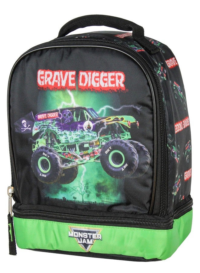 INTIMO Monster Jam Grave Digger Monster Truck Dual Compartment Lunch Bag Luch Box - Image 1