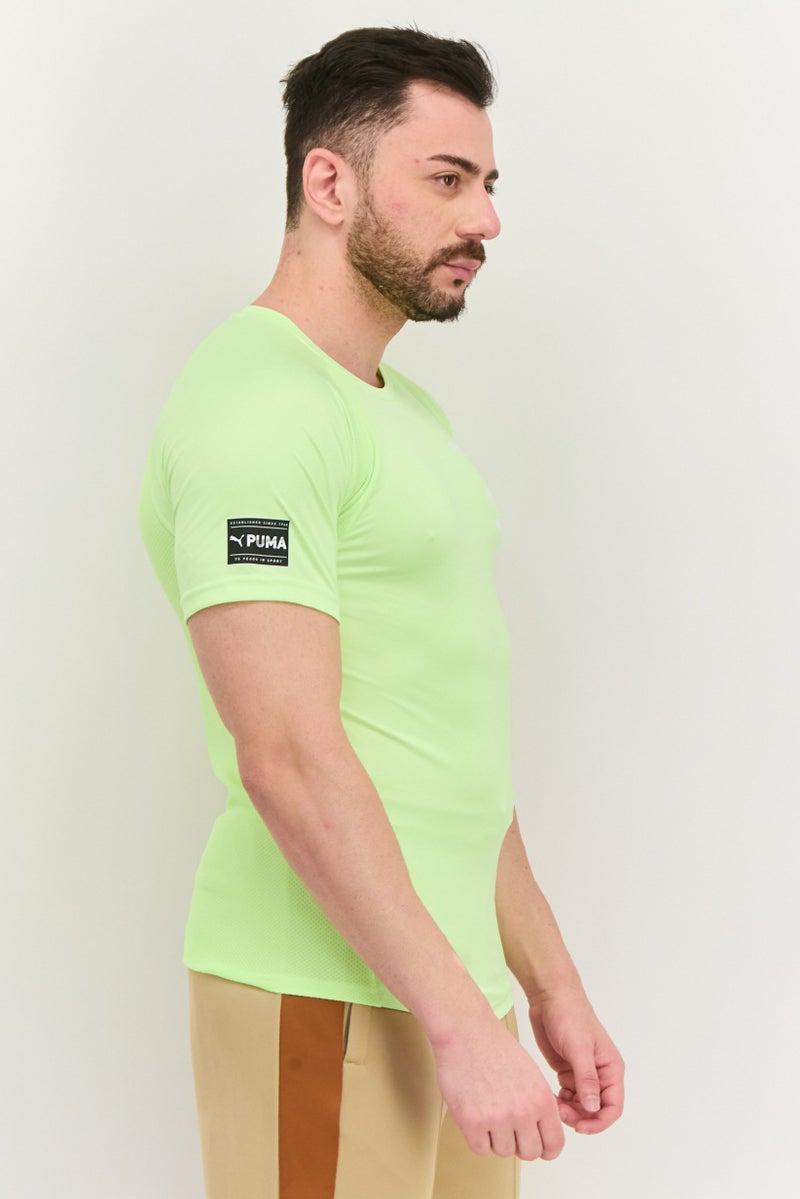 PUMA Men Sportswear Fit Short Sleeve Running T Shirt, Light Green - Image 2
