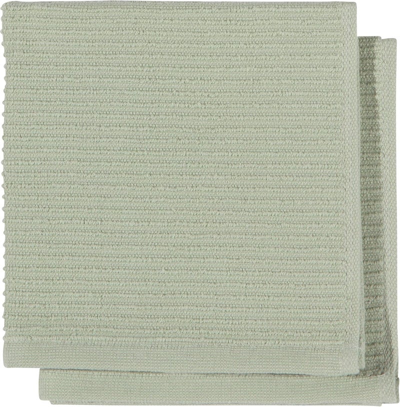 Now Designs Kitchen Dishcloths Ripple, Set of 4, Sage 4 Count - Image 3
