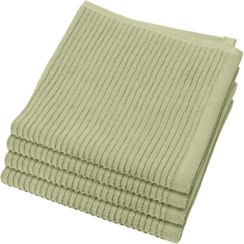 Now Designs Kitchen Dishcloths Ripple, Set of 4, Sage 4 Count - Image 1