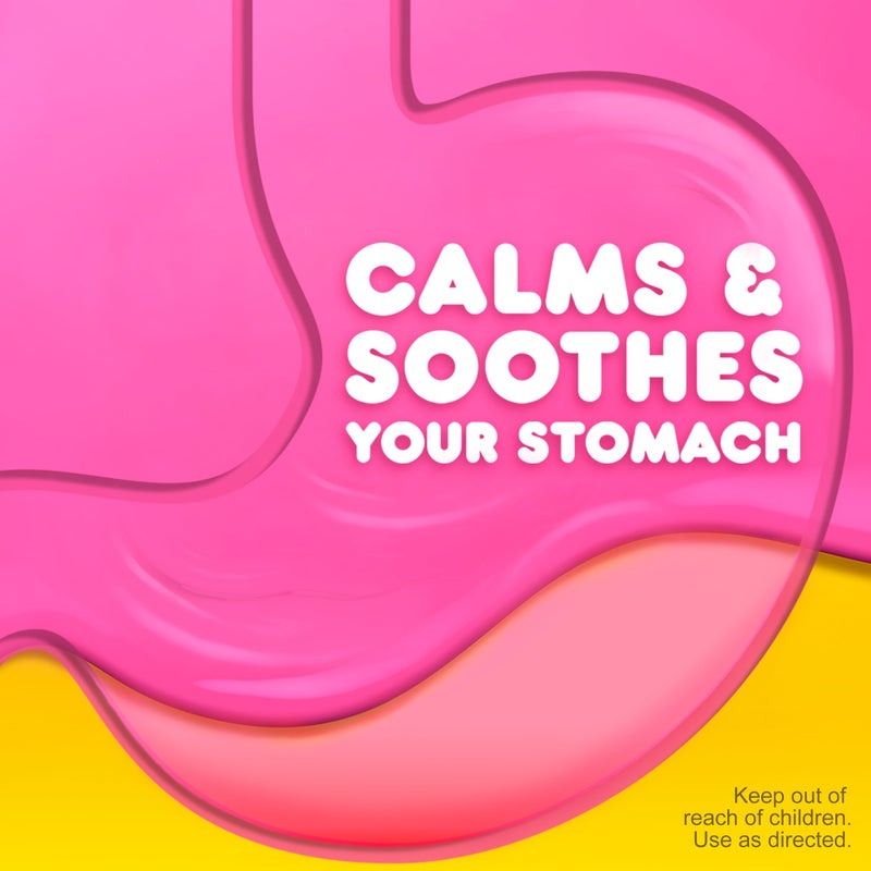 Pepto Bismol Chewable Tablets, Upset Stomach Relief, Nausea Relief, Heartburn Relief, Indigestion Relief, Anti Diarrhea Medication for Adults - 5 Symptom Relief, 12 ct - Image 3