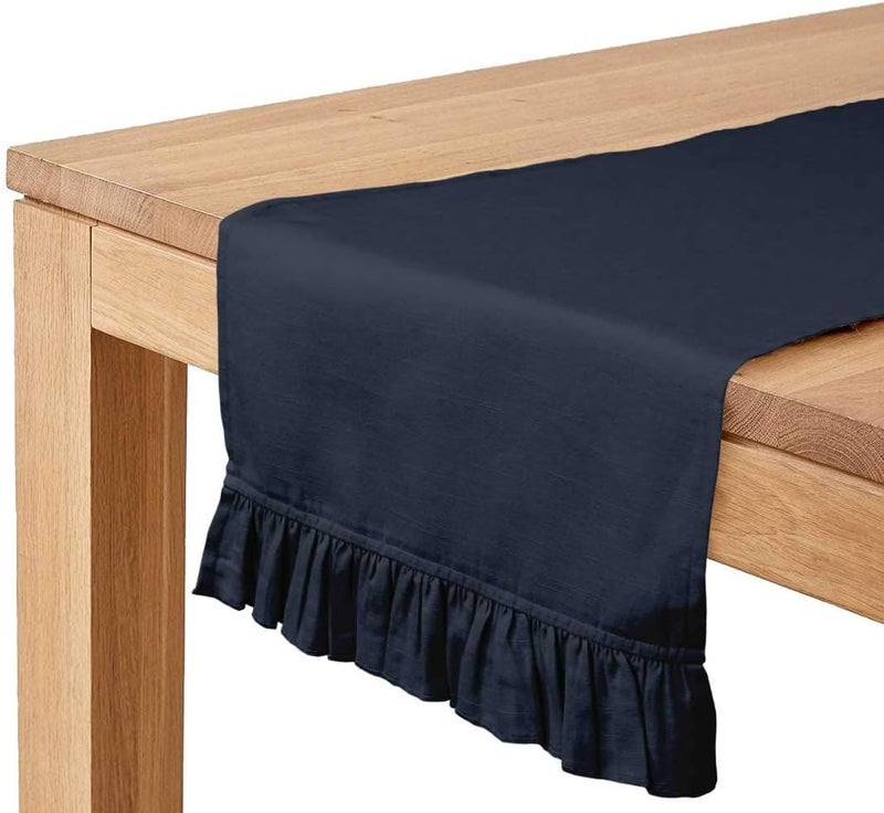 Vargottam Navy Blue Home Décor Stylish Wedding Party Holiday Table Setting Décor Table Runner-14 x 90 Inch - Image 1