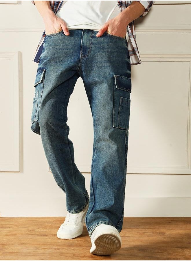 Dennis Lingo Men’s Relaxed Fit Mid Blue Jeans – Timeless and Comfortable  - Image 2