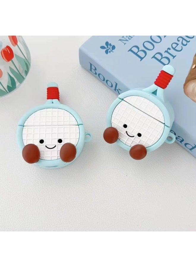 Year Headset For Apple 4 Generation AirpodsPro2 Cartoon Cute Protective Shell Premium-Color:Tennis Racket With Hook-Applicable Models:Airpods Pro/Pro2 - Image 1