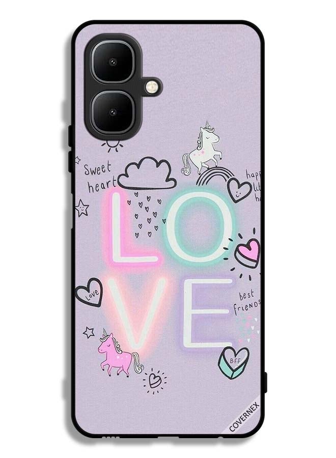 Covernex Infinix Smart 10 Protective Case Cover Sweet Heart Love Unicorn
