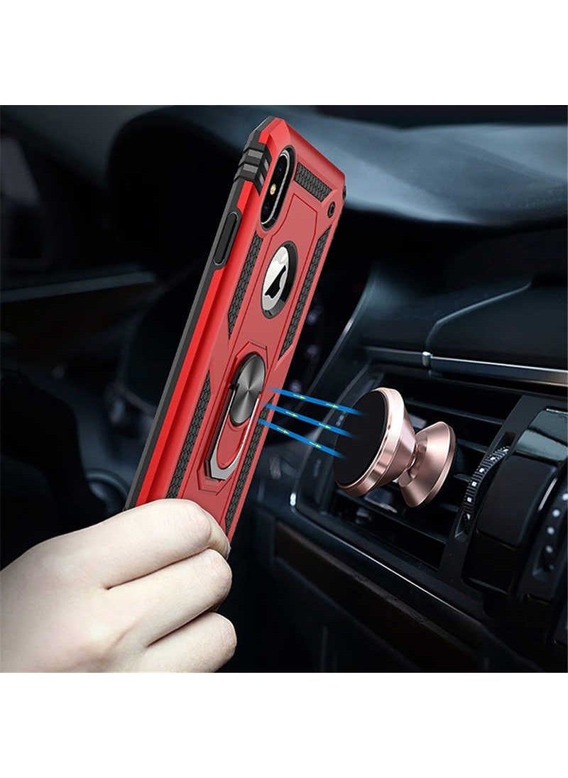 FUJİMAX - Apple iPhone x Case Ring Phone Case with Special Armor Feature for Horizontal and Vertical Use - Image 1