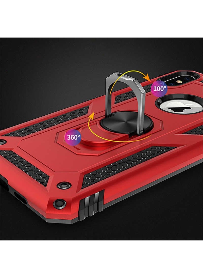 FUJİMAX - Apple iPhone x Case Ring Phone Case with Special Armor Feature for Horizontal and Vertical Use - Image 1