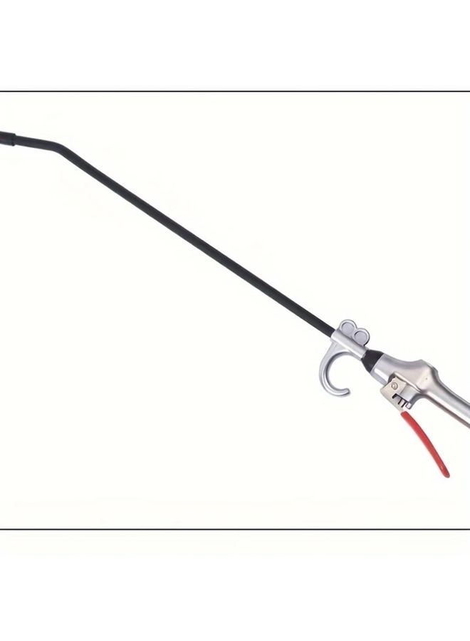 20 Inch Metal Air Blower Nozzle Long Reach Dust Debris Cleaning Tool Push Button Switch Pneumatic Accessory No Power Needed Home Renovation - Image 1