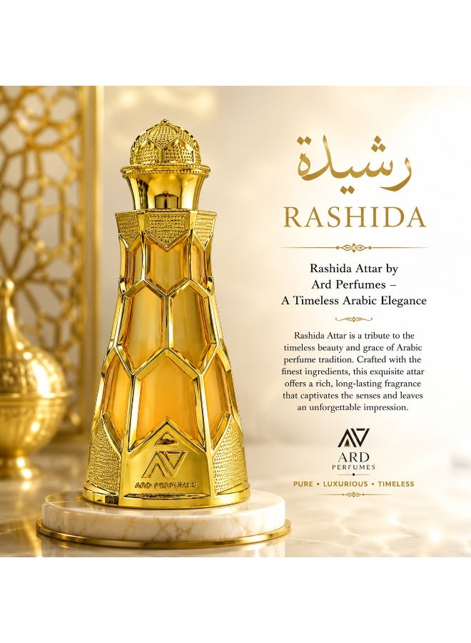 Ard Perfumes Rashida Attar 20ml – Women's Concentrated Perfume Oil (CPO), Timeless Arabic Elegance, Long Lasting Oriental Fragrance - Image 3