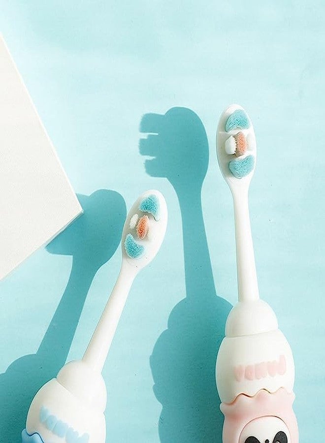 FROWWY Gentle Care for Growing Smiles: Soft-bristled Toothbrush Perfect for Kids 2-12 Years Old (Pack of 1) (panda, pink) - Image 3