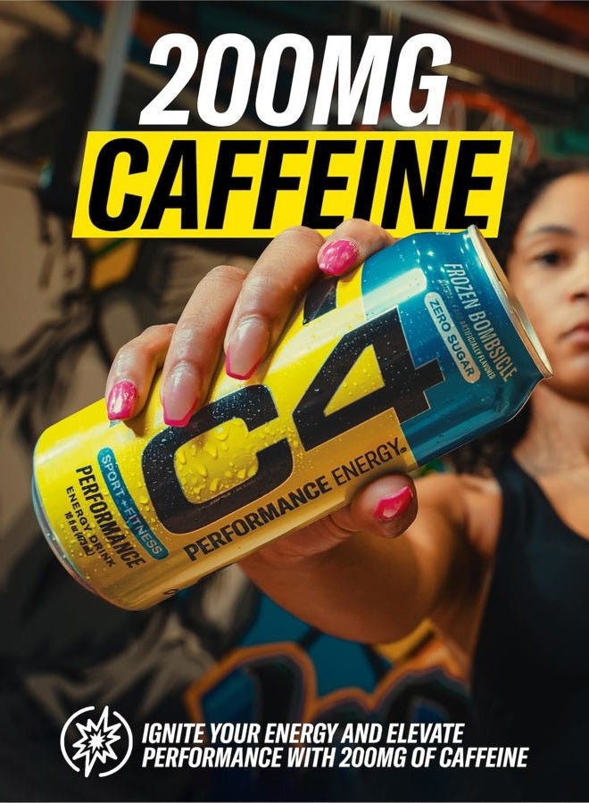 CELLUCOR C4 Energy Drink 12oz (Pack of 12) - Frozen Bombsicle - Sugar Free Pre Workout Performance Drink with No Artificial Colors or Dyes - Image 4