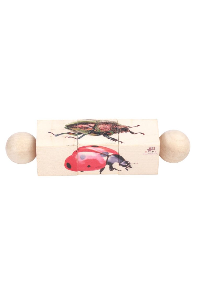 Ariro Rotating Puzzle – Insects for Toddlers|Best Montessori Puzzle for 1yr Old boy and Girl|First Birthday Gift|Grasping Toy Age 18M+ - Image 1