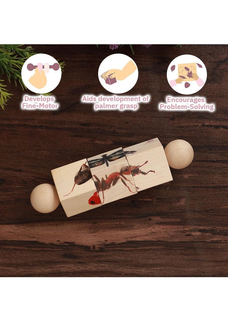 Ariro Rotating Puzzle – Insects for Toddlers|Best Montessori Puzzle for 1yr Old boy and Girl|First Birthday Gift|Grasping Toy Age 18M+ - Image 2