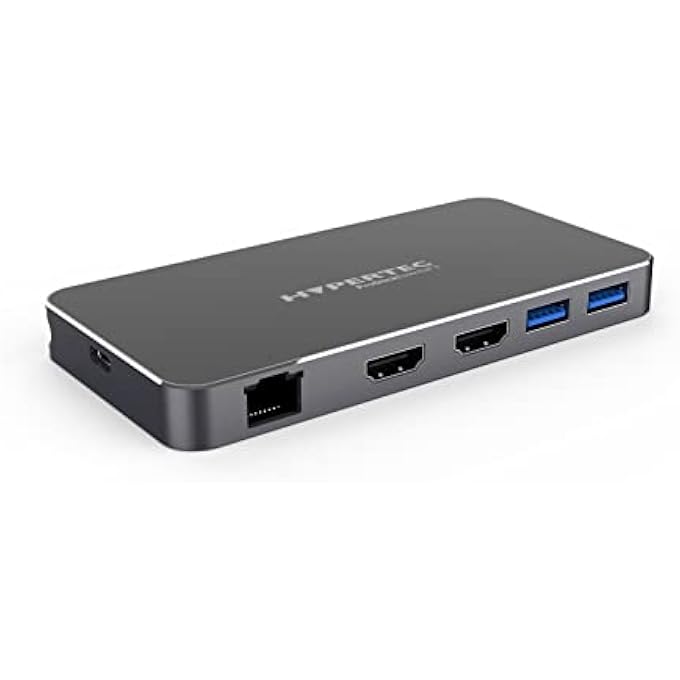 HYPERTECH PRODOCKESSENTIAL X1 UNIVERSAL USB-C DOCK, DUAL HDMI, 8K SINGLE DISPLAY (WINDOWS) / 4K DUAL DISPLAY, 2 X USB-A 3.0, 1 X USB-C, GIGABIT ETHERNET, 100W POWER DELIVERY - Image 1