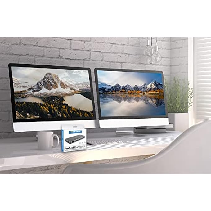 HYPERTECH PRODOCKESSENTIAL X1 UNIVERSAL USB-C DOCK, DUAL HDMI, 8K SINGLE DISPLAY (WINDOWS) / 4K DUAL DISPLAY, 2 X USB-A 3.0, 1 X USB-C, GIGABIT ETHERNET, 100W POWER DELIVERY - Image 2
