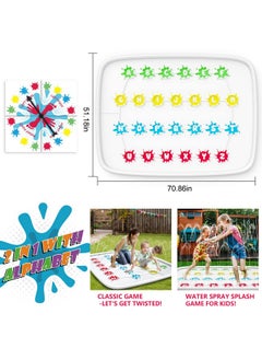 Ayeboovi Ayeboovi Twist Splash Game - Water Toys Summer Outdoor Games 71'' Backyard Fountain Play Mat Sprinkler for Kids and Family  - Image 4