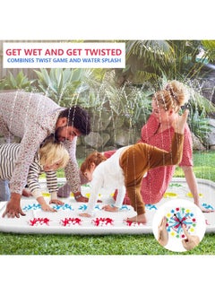 Ayeboovi Ayeboovi Twist Splash Game - Water Toys Summer Outdoor Games 71'' Backyard Fountain Play Mat Sprinkler for Kids and Family  - Image 2