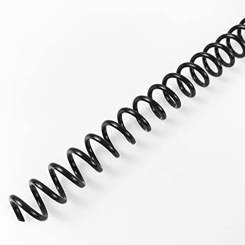 Binditek 100 Pack Plastic Spiral Binding Coils, 8mm(5/16"), 40 Sheet Capacity, 4:1 Pitch, Black, 48Loops, for Letter Size, for Students and Coworkers - Image 1