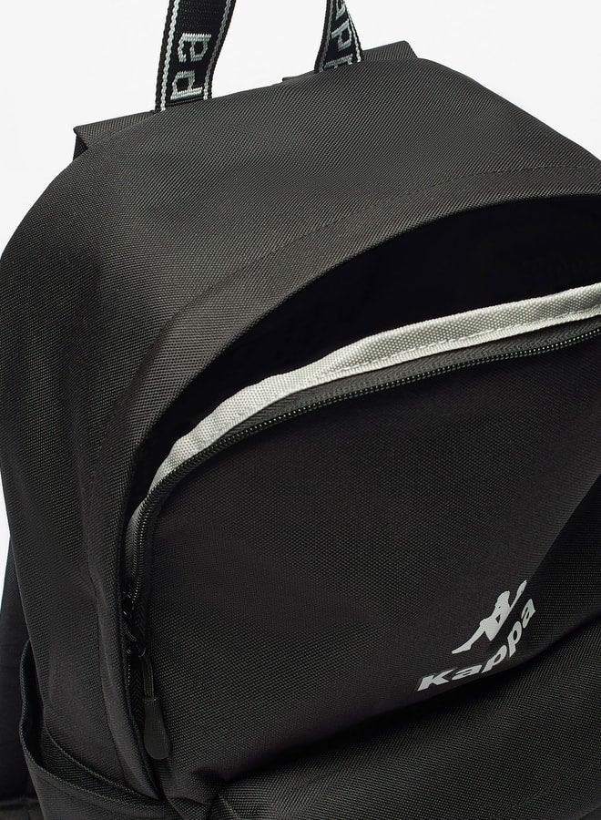 Kappa Logo Detail Backpack with Adjustable Shoulder Straps  - Image 4