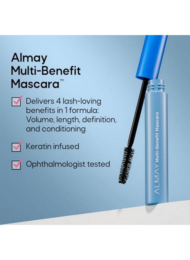 Almay Almay Mascara, Volume, Length, Definition & Conditioning, Multi-Benefit Eye Makeup, Hypoallergenic and Fragrance-Free, 502 Black  - Image 3