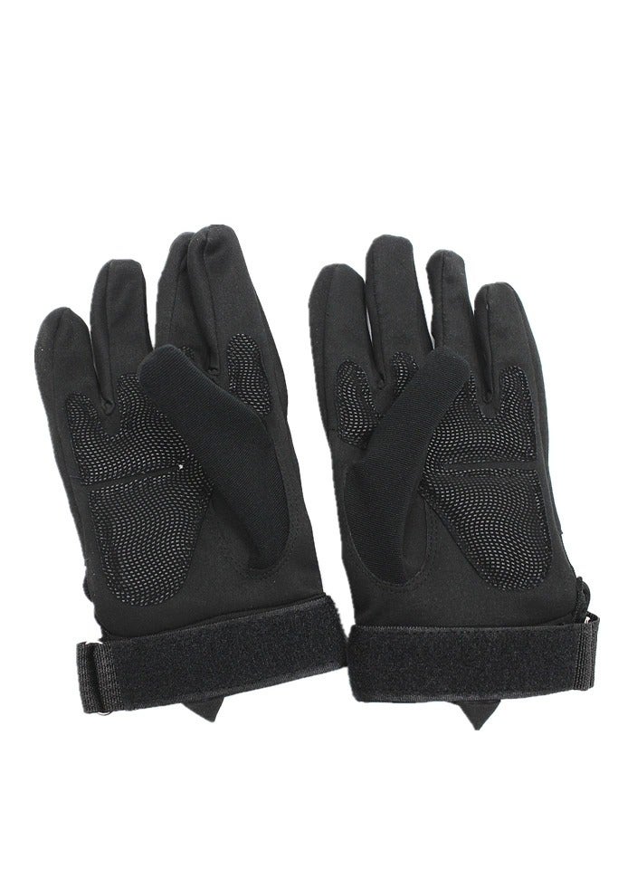 Generic Motorcycle and Cycle Gloves, Full Finger Touchscreen For Riding Hiking Climbing Training (Size-L) Color-Black - Image 2