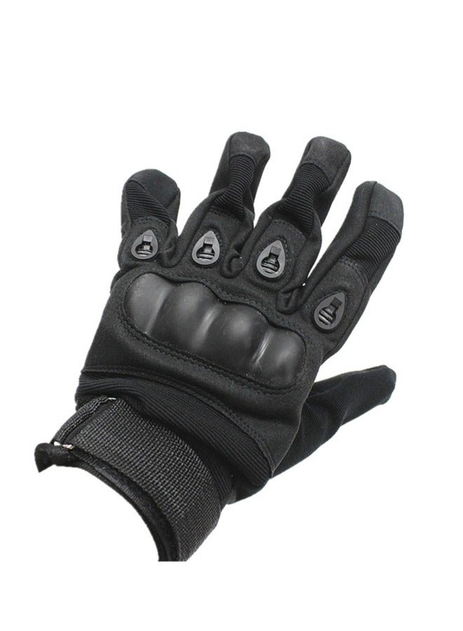 Generic Motorcycle and Cycle Gloves, Full Finger Touchscreen For Riding Hiking Climbing Training (Size-L) Color-Black - Image 4