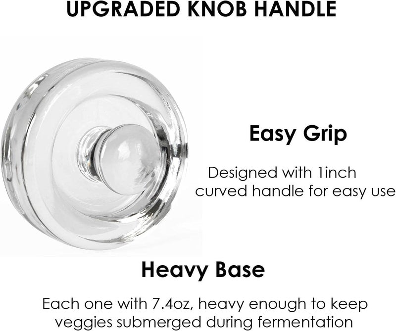 JILLMO Fermentation Kit for Wide Mouth Mason Jars – 4 Pack Fermentation Lids with Airlocks and Glass Weights, Easy Fermenting Set (Jars Not Included) - Image 3