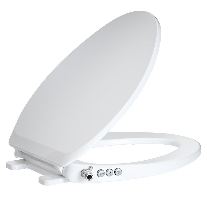 Clirass Bidet Toilet Seat â€“ Non-Electric, Self-Cleaning Dual Nozzles for Frontal & Rear Wash, Adjustable Water Pressure, Slow-Close Lid, Fits Elongated Toilets â€“ Hygienic & Eco-Friendly Upgrade (Elongated) - Image 1
