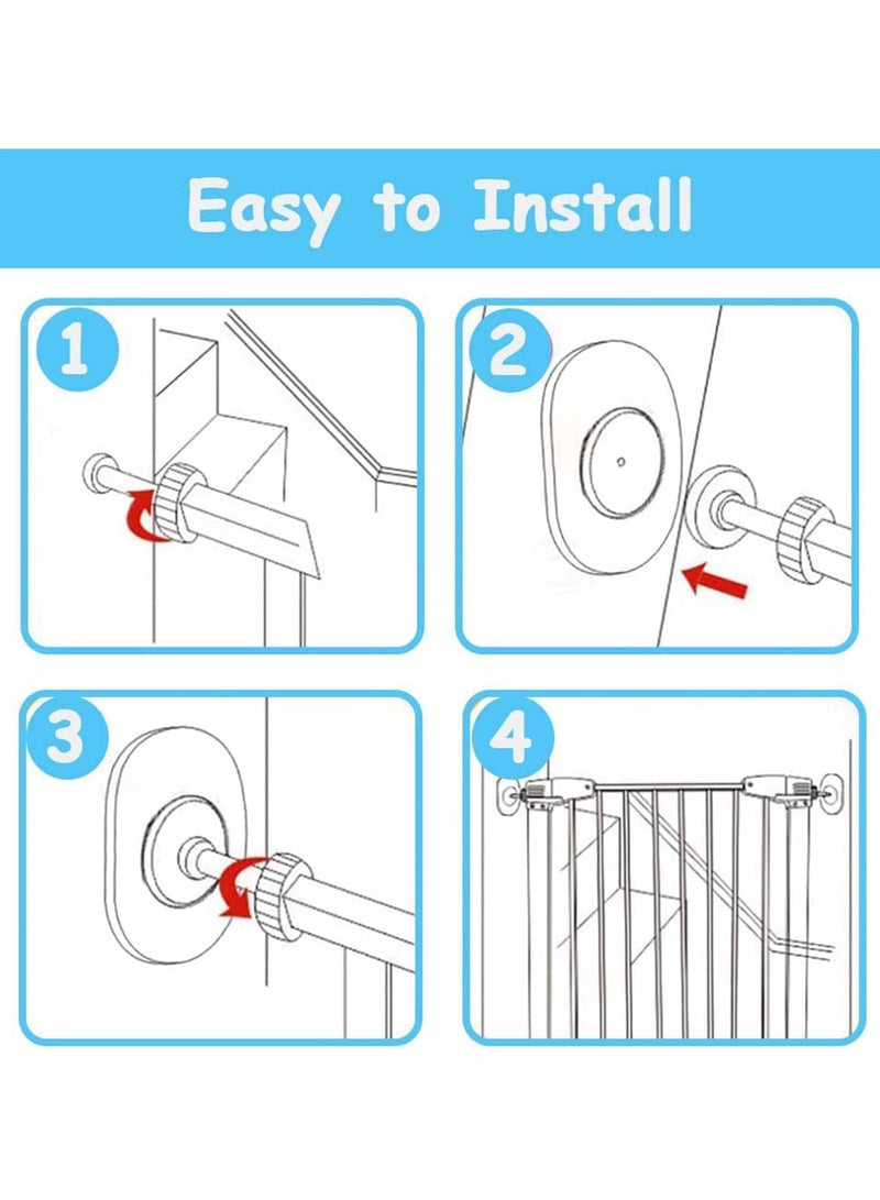 4 Pack Baby Gate Wall Protector,  Safety Gate Fixer for Pet and Dog Gates, Easy to Install, Safety Baby Gates Wall Pads for Pressure Mounted Gate Protect Walls, Baseboard, Stairs, Door Frame - Image 5