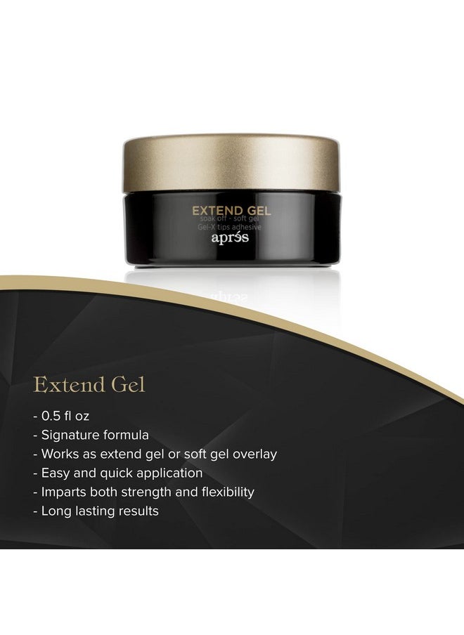 Apres Extend Gel In Jar Gelx Tips Adhesive Soak Off/Soft Gel 15 Ml / 0.5 Oz