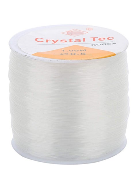 Crystal Elastic Transparent Thread DIY Jewelry Accessories Beaded Wear Rubber Band Line Rope,0.5mm*100m
