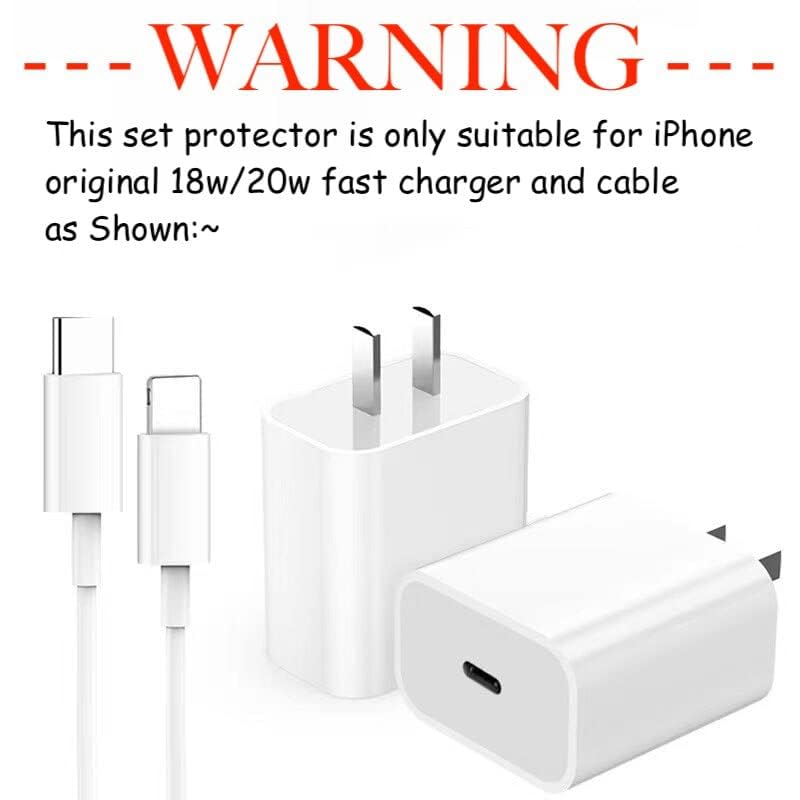 CERLINK Cable Protector for Apple iPhone Charger 20W/18W Type C, 3D Cute Cartoon Case Adaptor Cover Full Cable Connection Protectors Protective Protection Wire Sleeves Guard (Cute Cat) - Image 3