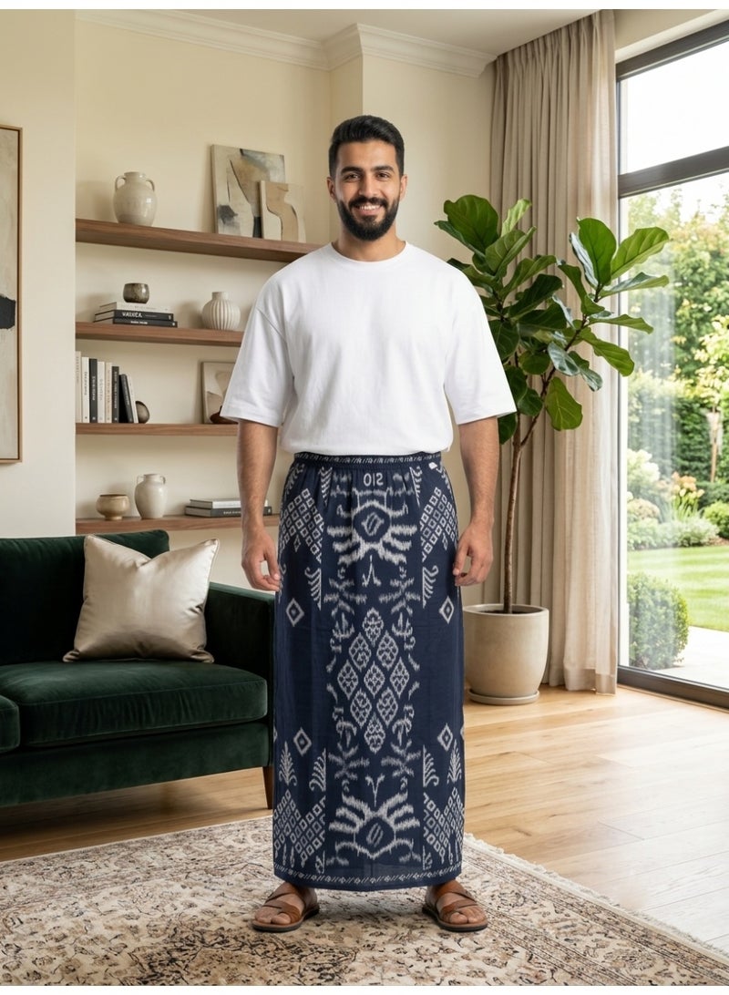 Men's elastic overalls with side pocket, men's towel, very comfortable and cool summer overalls for men, men's izar, men's sarong, men's seven-piece sarong, suitable for home, sleep, and athletes, prayer times - Image 1
