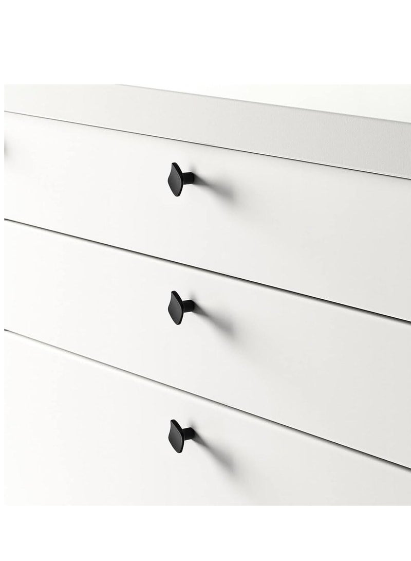 Peachjoy مقابض خزائن المطبخ بيضاوية، مقبض درج وخزانة عالي الجودة، سحب للمقابض لأبواب الخزائن، أدراج الحمام، 32 مم، 10 عبوات، أسود غير لامع - Image 4