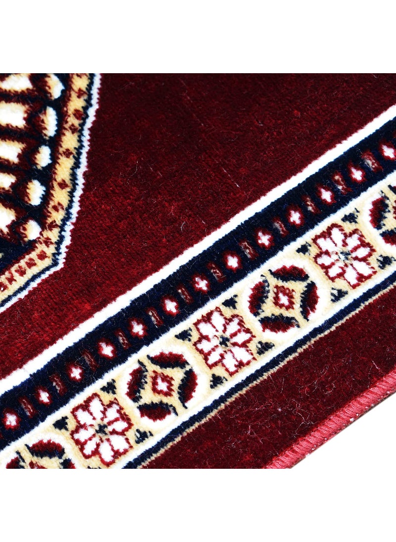 NFI essentials NFI essentials Pack of 2 Velvet Aasan, Soft Pooja Aasan Mat Multipurpose Velvet Rug Mat Puja Mat Prayer Mat Baithak Assan Festive Occasions Mat, 51x51cm  - Image 4