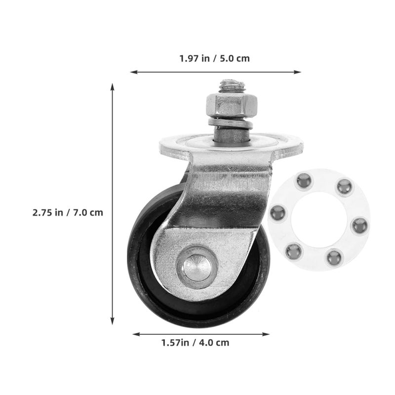 Heavy Duty 4Pcs Trailer Jack Caster Wheels Removable For Enhanced Stability Lifting - Image 3