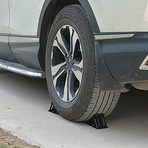 YOKOKO 2 PCS Wheel Chocks, Heavy Duty Metal Wheel Chock Blocks Foldable Tire Stoppers for Automotive, Car, SUV, Trailer, RV, Trucks & Camper - Image 5