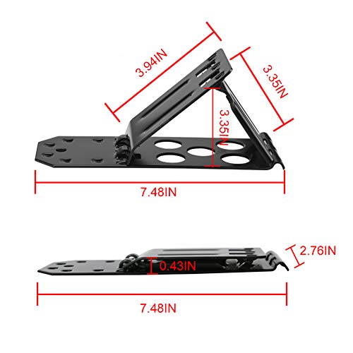 YOKOKO 2 PCS Wheel Chocks, Heavy Duty Metal Wheel Chock Blocks Foldable Tire Stoppers for Automotive, Car, SUV, Trailer, RV, Trucks & Camper - Image 2