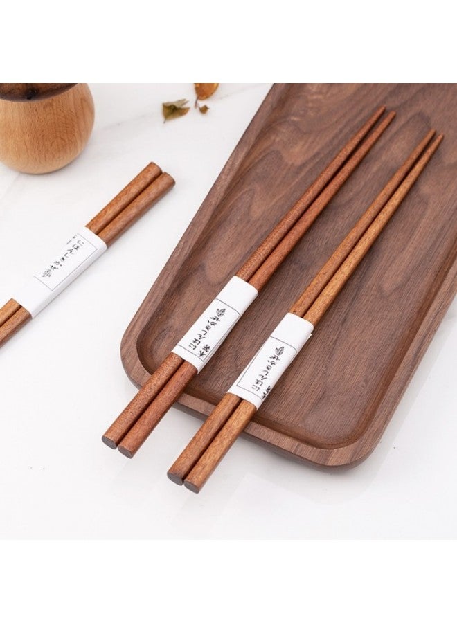 Factory Direct Iron Wooden Chopsticks Chopsticks Pointed Japanese Chopsticks Household Non-slip Chopsticks-Color:19cm Short Style  - Image 4
