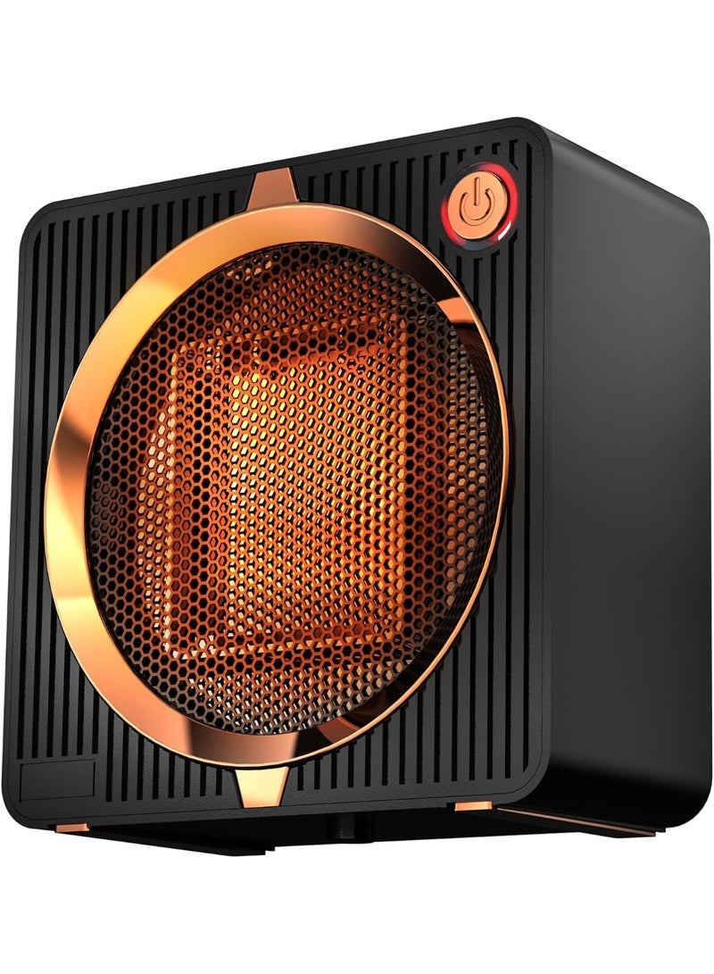 ORIONMAX Space Heater, Low Watt Portable Electric Heaters for Indoor Use On Desk, PTC Ceramic Saving Mini Desk Heater, Overheating & Tip-Over Protection Personal Heater for Desktop Office Home - Image 1